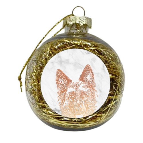 ALSATIAN - xmas bauble by Wallace Elizabeth