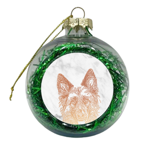 ALSATIAN - xmas bauble by Wallace Elizabeth