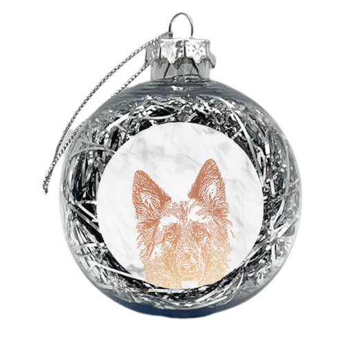 ALSATIAN - xmas bauble by Wallace Elizabeth