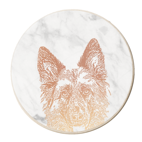 ALSATIAN - personalised beer coaster by Wallace Elizabeth