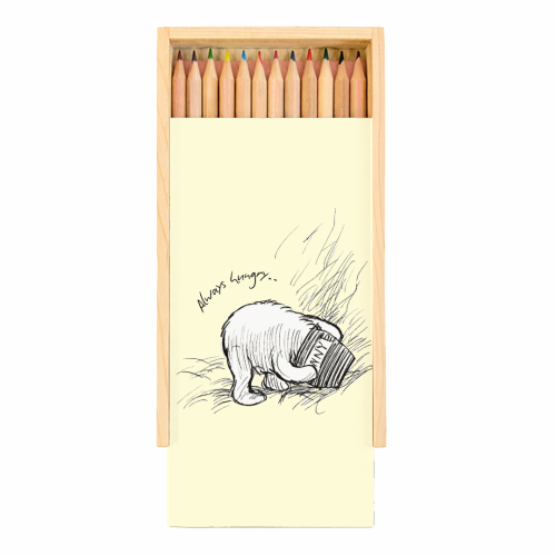 Always Hungry - Coloured Pencils with Box by Ms Doodle