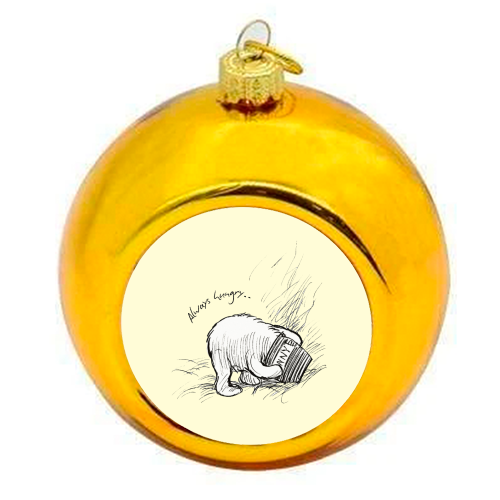 Always Hungry - colourful christmas bauble by Ms Doodle