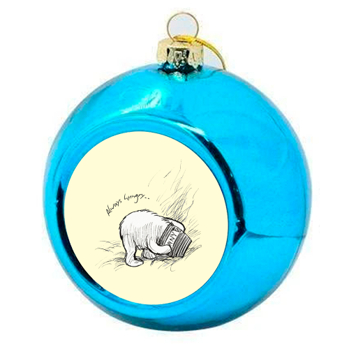 Always Hungry - colourful christmas bauble by Ms Doodle