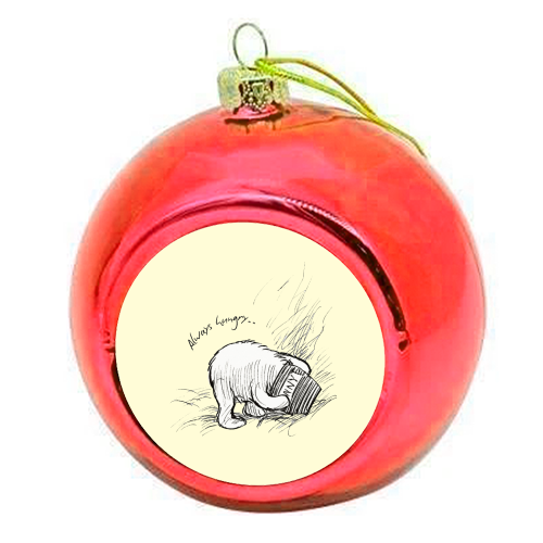 Always Hungry - colourful christmas bauble by Ms Doodle