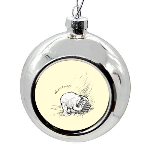 Always Hungry - colourful christmas bauble by Ms Doodle