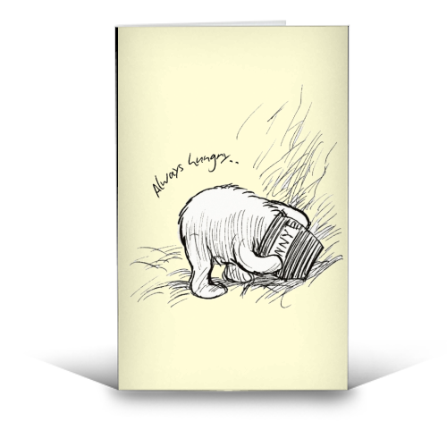 Always Hungry - funny greeting card by Ms Doodle