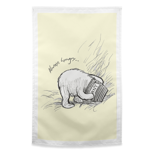 Always Hungry - funny tea towel by Ms Doodle