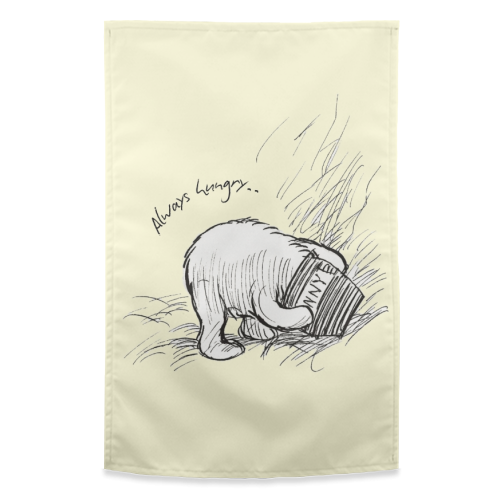 Always Hungry - funny tea towel by Ms Doodle