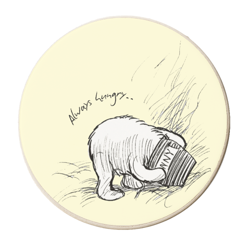 Always Hungry - personalised beer coaster by Ms Doodle