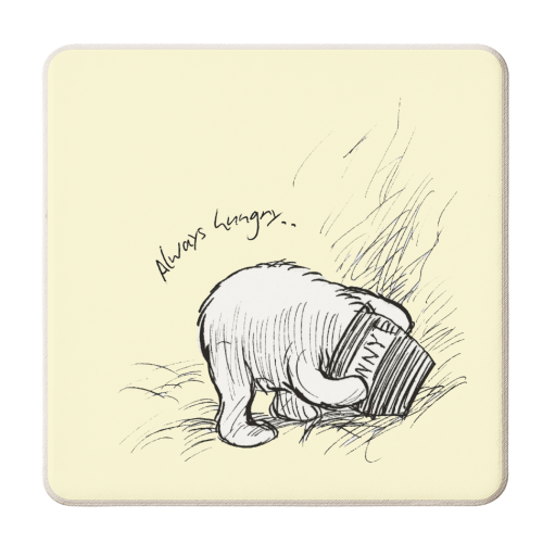 Always Hungry - personalised beer coaster by Ms Doodle