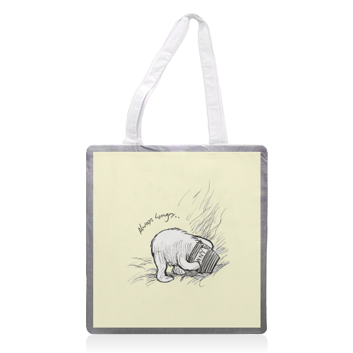 Always Hungry - printed canvas tote bag by Ms Doodle