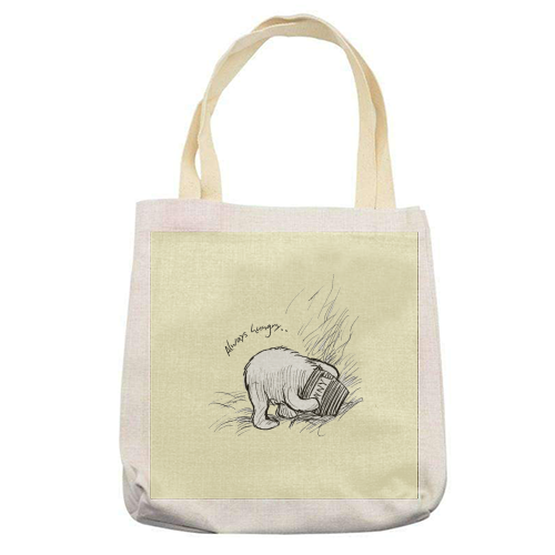 Always Hungry - printed canvas tote bag by Ms Doodle