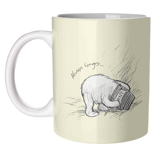 Always Hungry - unique mug by Ms Doodle