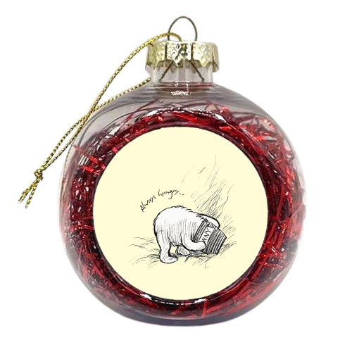 Always Hungry - xmas bauble by Ms Doodle