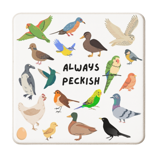 Always Peckish - personalised beer coaster by Lilly Rose