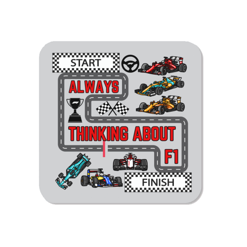ALWAYS THINKING ABOUT F1 - Magnet by Ms Doodle