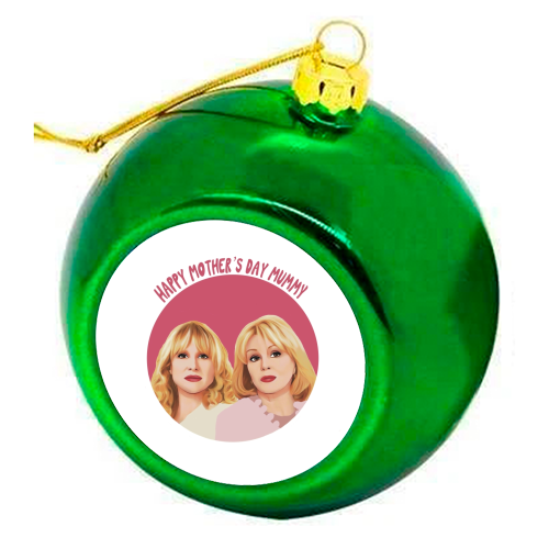 Amandaland inspired Mother's Day design - colourful christmas bauble by Giddy Kipper
