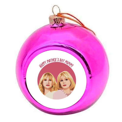 Amandaland inspired Mother's Day design - colourful christmas bauble by Giddy Kipper