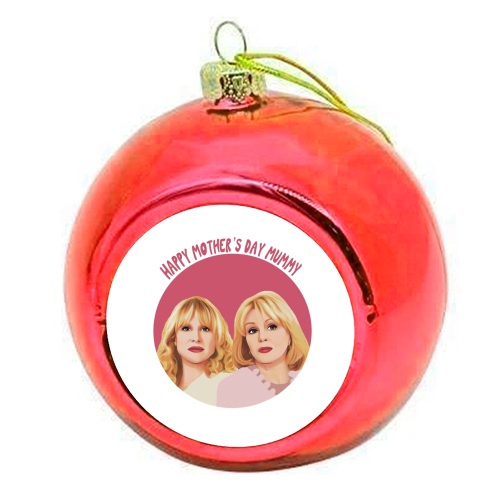 Amandaland inspired Mother's Day design - colourful christmas bauble by Giddy Kipper