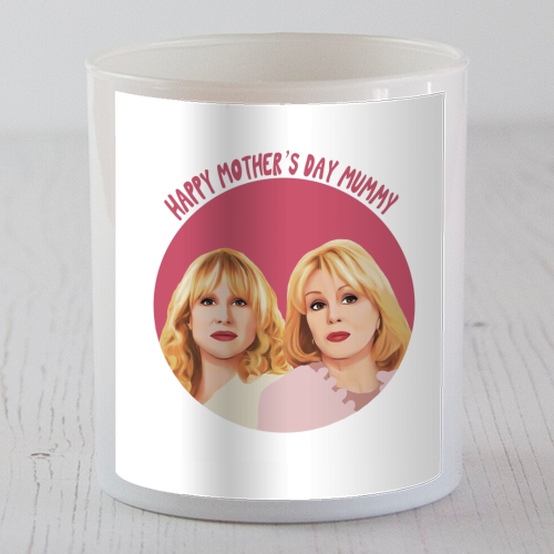 Amandaland inspired Mother's Day design - scented candle by Giddy Kipper