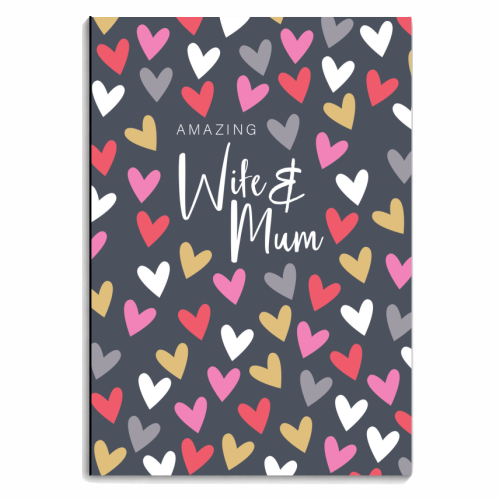 Amazing Wife & Mum - personalised A4, A5, A6 notebook by The Boy and the Bear
