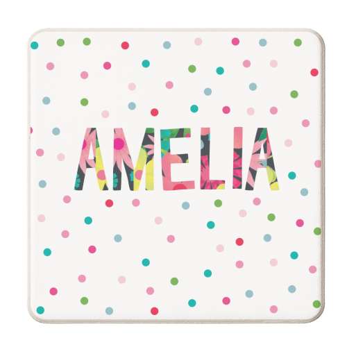 Amelia - personalised beer coaster by The Boy and the Bear