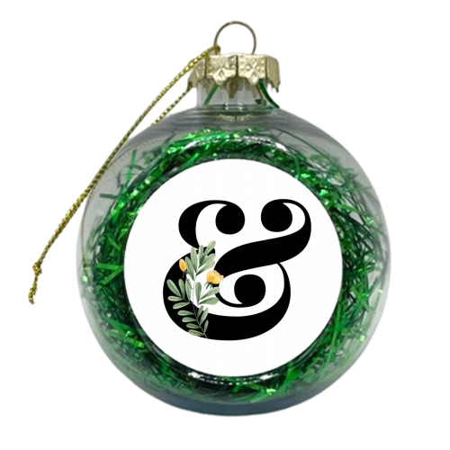 Ampersand Floral - xmas bauble by Toni Scott