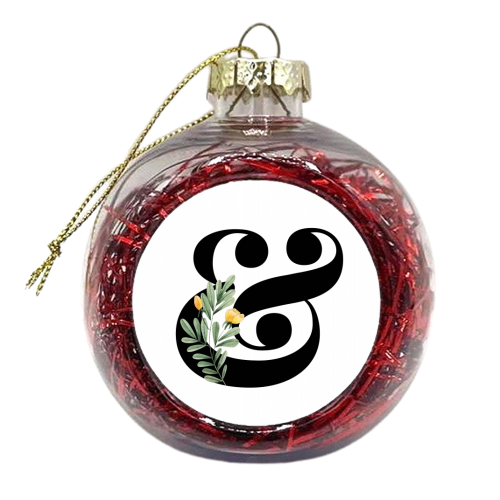 Ampersand Floral - xmas bauble by Toni Scott
