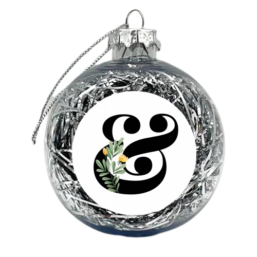 Ampersand Floral - xmas bauble by Toni Scott