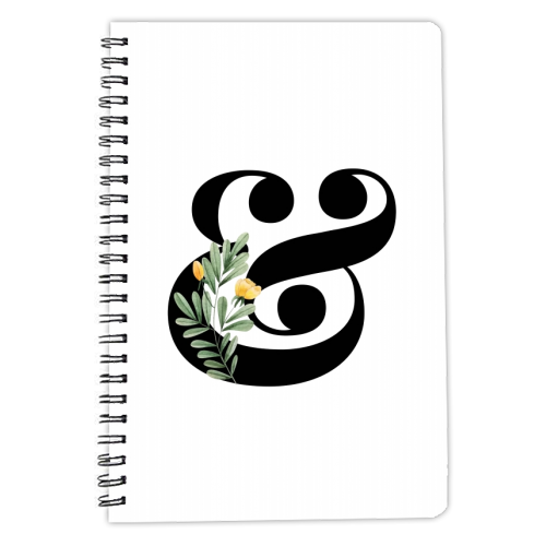 Ampersand Floral - personalised A4, A5, A6 notebook by Toni Scott