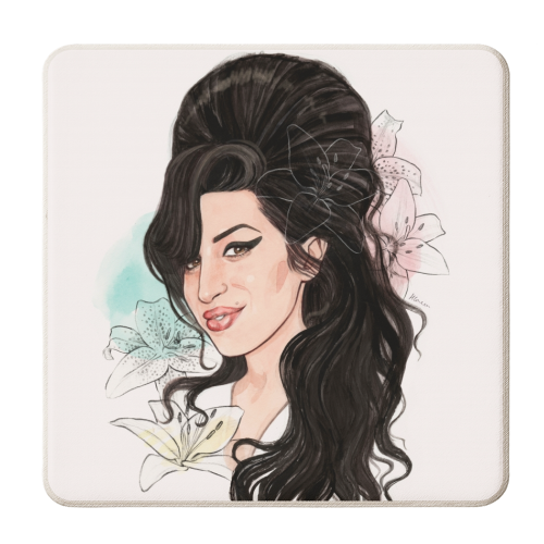 Amy - personalised beer coaster by Helen Green