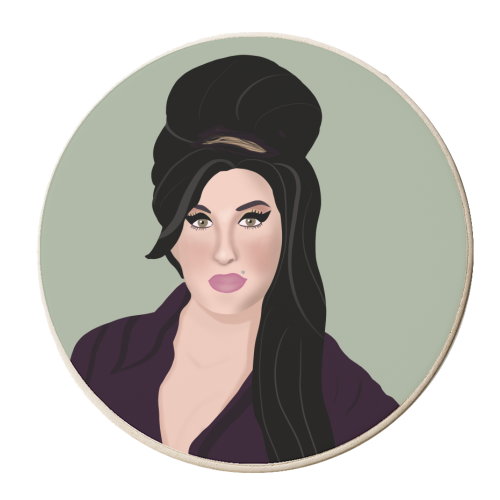 Amy Winehouse - personalised beer coaster by Rock and Rose Creative