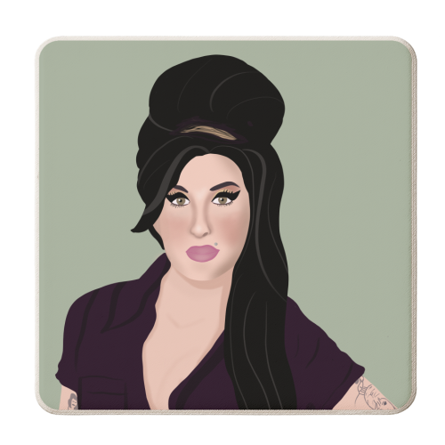 Amy Winehouse - personalised beer coaster by Rock and Rose Creative