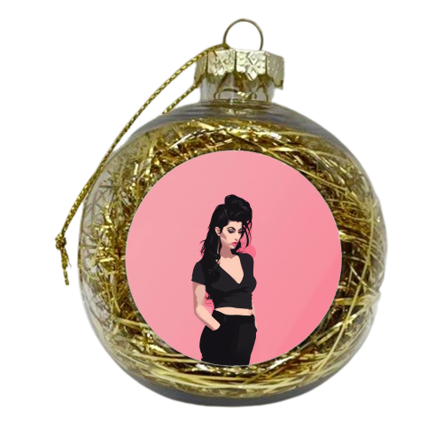 Amy Winehouse - xmas bauble by haris kavalla