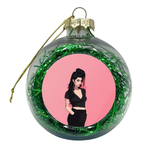 Amy Winehouse - xmas bauble by haris kavalla