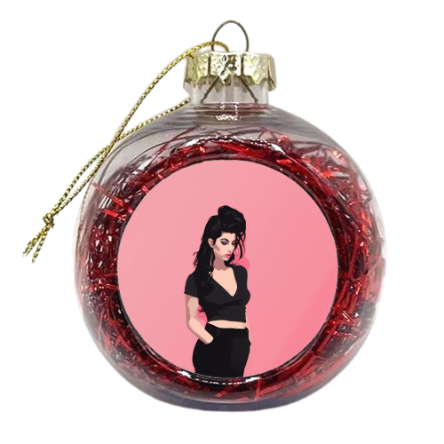 Amy Winehouse - xmas bauble by haris kavalla