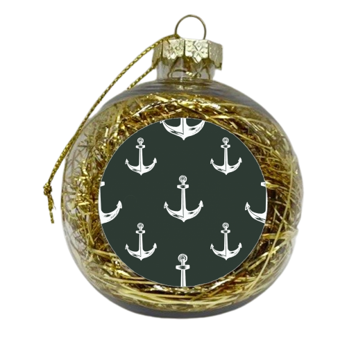 Anchors Away - xmas bauble by Wallace Elizabeth