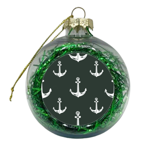 Anchors Away - xmas bauble by Wallace Elizabeth