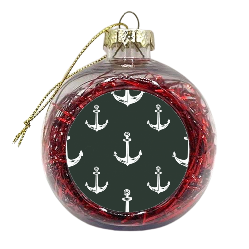 Anchors Away - xmas bauble by Wallace Elizabeth