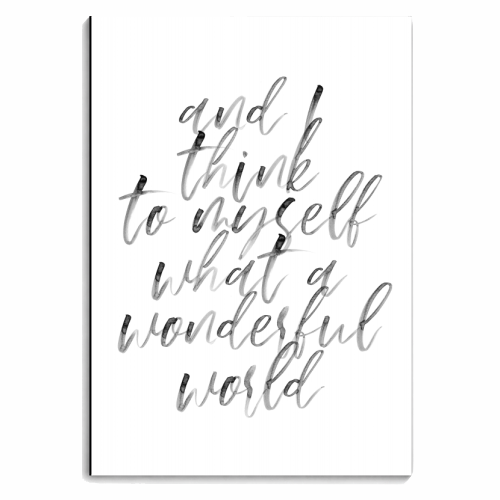 And I Think to Myself What A Wonderful World Watercolor Script - personalised A4, A5, A6 notebook by Toni Scott