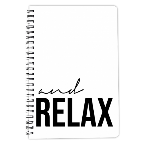 and Relax - personalised A4, A5, A6 notebook by Lilly Rose