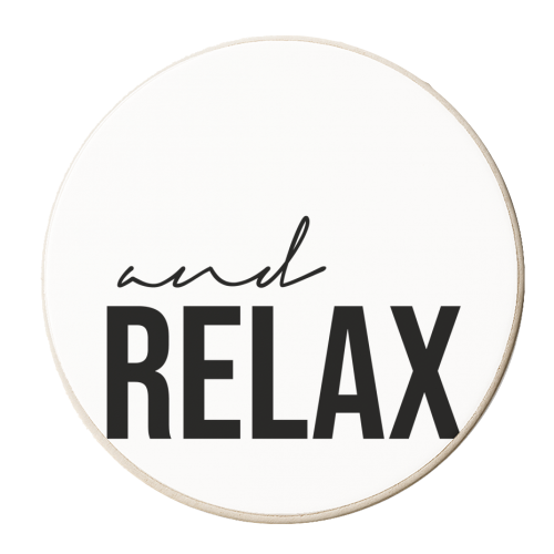 and Relax - personalised beer coaster by Lilly Rose