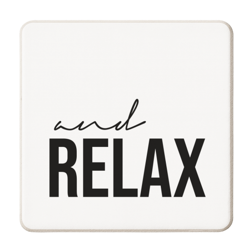 and Relax - personalised beer coaster by Lilly Rose