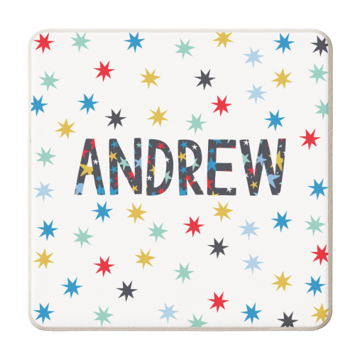 Andrew - personalised beer coaster by The Boy and the Bear