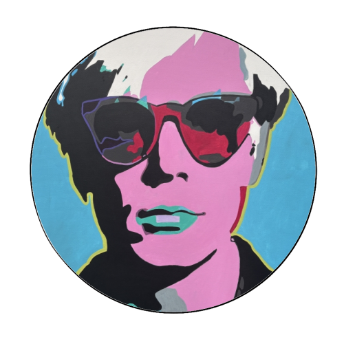 Andy Warhol - Circle Sticker by Kirstie Taylor