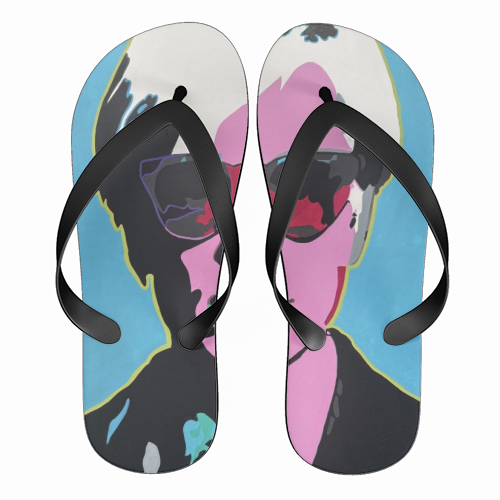 Andy Warhol - funny flip flops by Kirstie Taylor