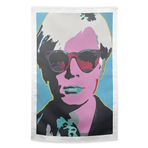 Andy Warhol - funny tea towel by Kirstie Taylor