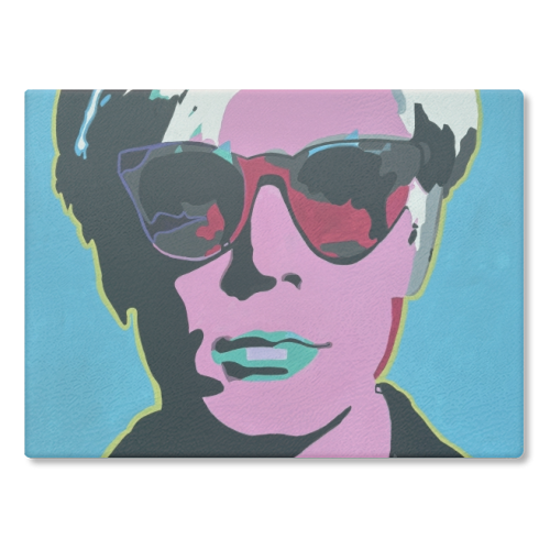 Andy Warhol - glass chopping board by Kirstie Taylor