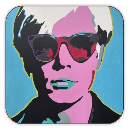 Andy Warhol - personalised beer coaster by Kirstie Taylor