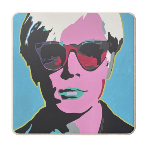 Andy Warhol - personalised beer coaster by Kirstie Taylor
